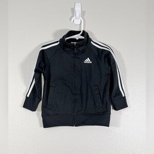 Adidas Jacket Zip Up Classic Track Black and White Stripe Baby Toddler 18 Months